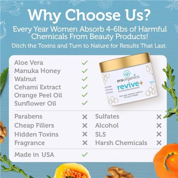 Era Organics Microdermabrasion Facial Scrub & Face Exfoliator - (2 oz) - Picture 4 of 6